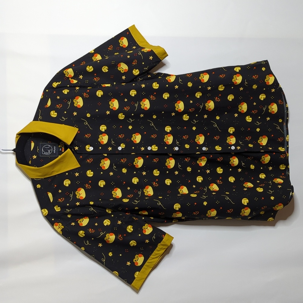 Sulkypup frog print short sleeve button down